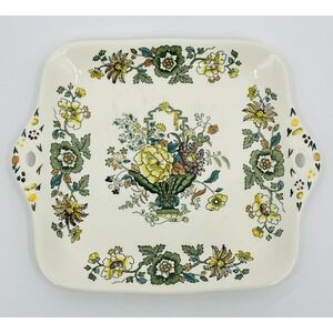 Mason's Ironstone Strathmore Square Cookie Cake Platter 9" x 9" England Floral